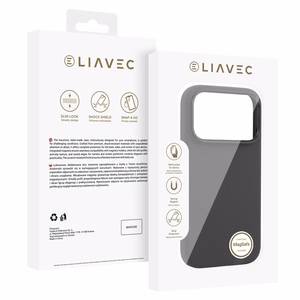 Liavec Silky -suojakuori metallisella kamerakehyksellä mallille iPhone 18 Pro/17 Pro, musta
