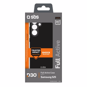 SBS D3O suojakuori Samsung Galaxy S25 -puhelimelle - musta