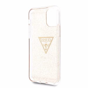 Guess GUHCN58SGTLGO iPhone 11 Pro kultainen / kultainen kova kotelo Glitter Triangle