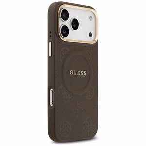 Guess Peony Hot Stamp MagSafe suojakuori iPhone 17 Pro Max - ruskea
