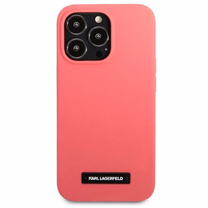 Karl Lagerfeld Silikoni Plaque Case iPhone 13 Pro Max - Fuksia - Fuchsia