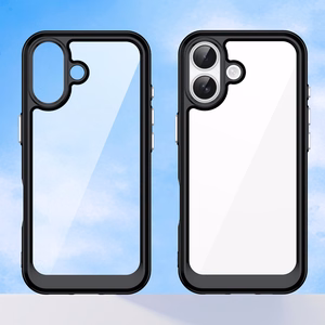 Outer Space iPhone 17 Suojakuori - Musta Läpinäkyvä
