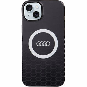 Audi IML Big Logo MagSafe Suojakuori iPhone 15 Plus 6,7:lle - musta