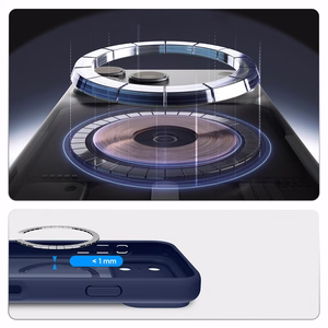 Spigen Ultra Hybrid MagSafe -suojakuori iPhone 18 Pro / 17 Pro -malleille, tummansininen