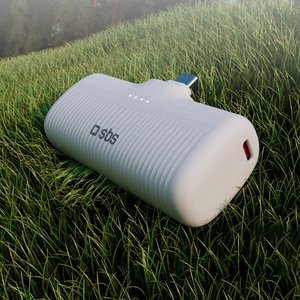 SBS EcoPower 5000 mAh 10W Powerbank with Built-in USB-C Port - White