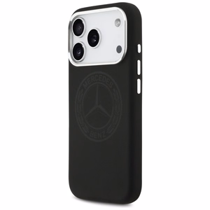 Mercedes Silicone Vintage Logo MagSafe suojakuori iPhone 17 Pro:lle - musta