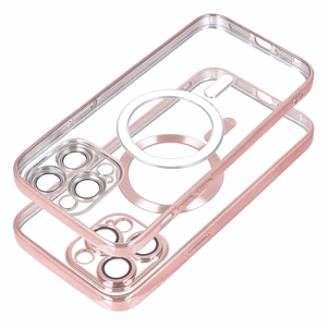 Electro Mag Cover-suojakuori mallille iPhone 17 Pro / 18 Pro, MagSafe-yhteensopiva – ruusukullanvärinen