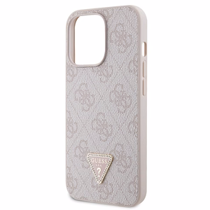 Guess GUHCP13LP4TDSCPP Suojakuori iPhone 13 Pro / 13:lle - vaaleanpunainen Crossbody 4G Metal Logo