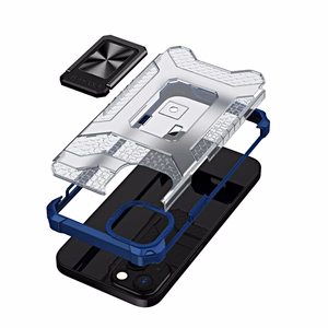 Crystal Ring Case Kickstand Kova Rugged Cover iPhone 12 mini sininen sininen
