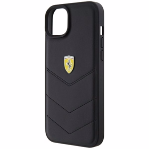 Ferrari FEHCP15MRDUK iPhone 15 Plus 6.7 musta/musta kovakuori Quilted Metal Logo