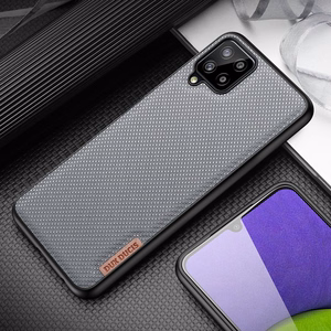 Dux Ducis Fino kotelo päällystetty nylon materiaalia Samsung Galaxy A22 4G harmaa