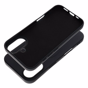 Case for iPhone 16 Silicone Mag Cover compatible with MagSafe (big hole) black