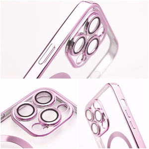 Suojakuori Samsung S25 Electro Mag Cover MagSafe-yhteensopiva kultainen-ruusuinen