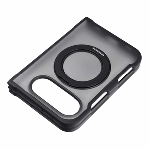 Musta Forcell F-Protect 4sD-i Smoke Hybrid Kickstand Premium suojakuori iPhone Duo -puhelimelle, MagSafe-yhteensopiva