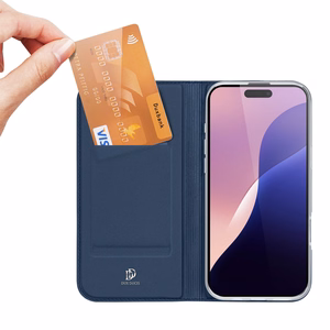 DUX DUCIS Skin Pro Lompakkosuojakuori iPhone 16 Pro Max:lle - sininen