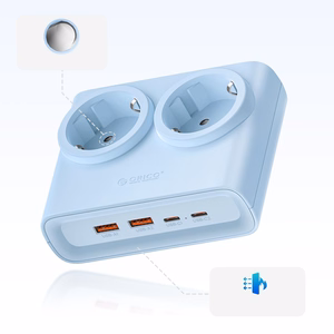Orico PDC25 25W 6in1 jatkojohto 2x AC + 2x USB-A + 2x USB-C - sininen