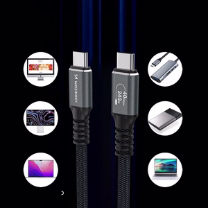 Wozinsky WPS-UY41S USB-C USB4 Kaapeli 40Gb/s 240W 1m 4K - musta