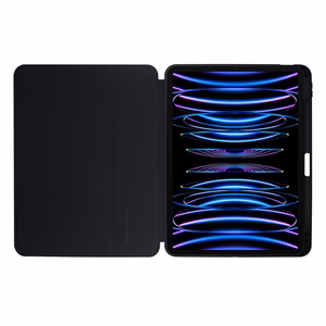 Crong PrimeFolio case for iPad Air 11" (2026–2024) / iPad Air 10.9" (5th / 4th gen.) / iPad Pro 11" (2022–2021), with Apple Pencil holder, black and clear