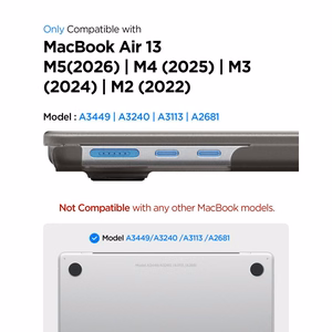 Spigen AirSkin Case for MacBook Air 13" 2023/2024/2025/2026 - Semi-Transparent