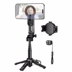 Hoco K27 Pro Live-Teline Magneettikiinnityksellä ja Langattomalla Kauko-ohjauksella Musta