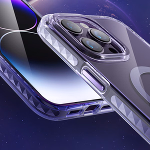 Kingxbar PQY Ice Crystal Series magneettinen kotelo iPhone 14 Plus MagSafe hopea