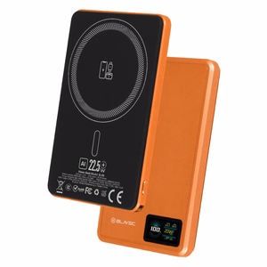 Blavec Power Bank 5000mAh BJ-03 Ultra Slim 7,8mm - Type C - 22,5W magnetic Magsafe 3 in 1 (PBBJ03-MC5O) orange aluminum