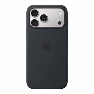 Applen MagSafe-yhteensopiva silikonisuojakuori iPhone 17 Pro Maxille, musta (MGFR4ZM/A)