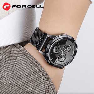 Hihna Samsung Galaxy Watch:lle Forcell F-Design FS10 magneettinen teräs 20 mm musta