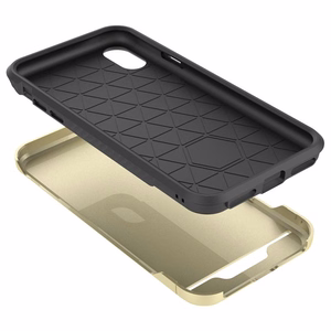 Zizo Star Diamond Hybrid suojakuori laitteelle iPhone X, kullanvärinen ja musta
