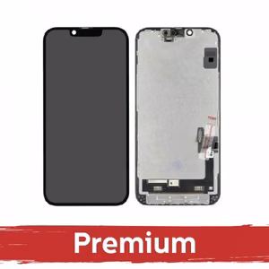 LCD-näyttö yhteensopiva iPhone 15:lle musta (SOFT OLED / Premium) /*irrotettava IC*/