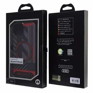 Audi IML Sport MagSafe Suojakuori iPhone 15 / 14 / 13 6.1" Musta/Musta Kova Suojakuori AU-IMLMIP15-RSQ/D2-BK