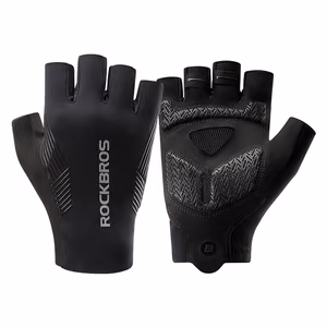 Rockbros cycling gloves spring/summer/autumn, short fingers, size: S - black