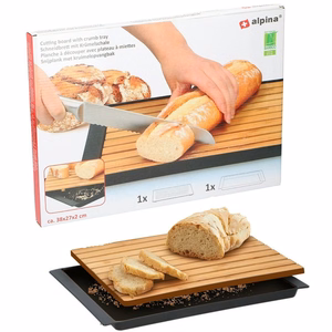 Alpina bambuinen leipälauta murualustalla