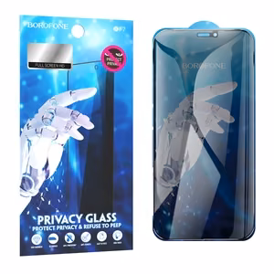 Borofone BF7 Diamond Armor Anti-spy -karkaistu lasi iPhone 12 Pro Maxille, 10 kpl