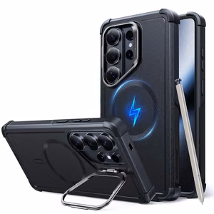 ESR Cyber Tough Kickstand MagSafe Suojakuori Samsung Galaxy S26 Ultralle - Musta