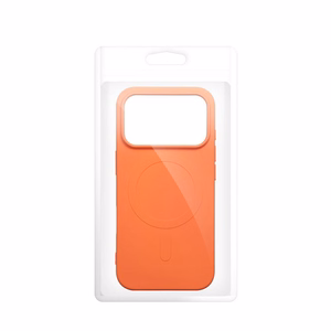 Silikoninen Mag Cover-suojakuori mallille iPhone 17 Pro / 18 Pro, MagSafe-yhteensopiva suurella kamera-aukolla – oranssi