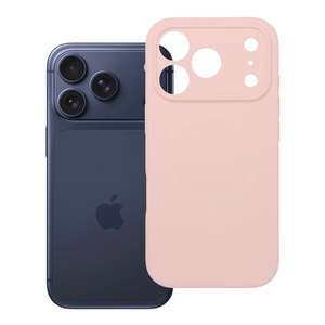 Suojakuori iPhone 17 PRO:lle Silikoninen 2mm puuterivaaleanpunainen