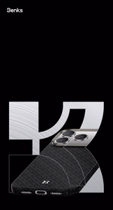 Benks Magnetic Armor Air Armor Grid Kevlar suojakuori Metal Frame 600D (B070) iPhone 17 Pro Max:lle musta