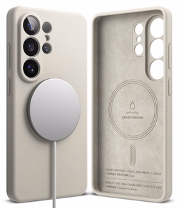 Ringke Silikoninen MagSafe Suojakuori Samsung Galaxy S26 Ultra:lle beige