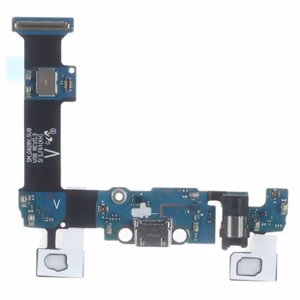 Latausportti yhteensopiva Samsung G928 S6 Edge Plus flexillä / hopeinen OEM