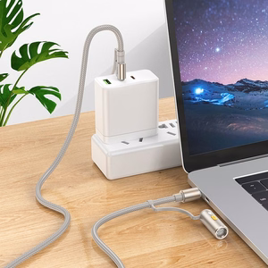 Hoco All-in-one -kaapeli USB-A / USB-C – USB-C / autosytytinlaturi 3A 60W 1,2m U138 harmaa