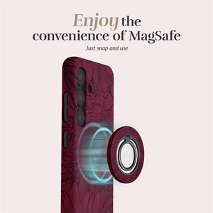 MIO Berry Blooms Magsafe suojakuori rengaspidikkeellä