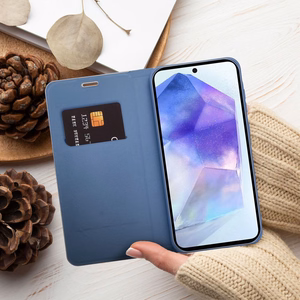 Flip case for Samsung A51 Luna Book Carbon blue