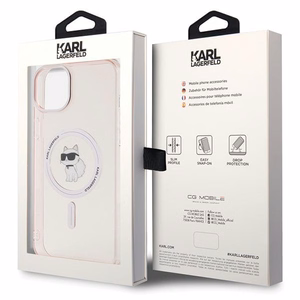 Karl Lagerfeld Suojakuori iPhone 15 Plus 6,7 KLHMP15MHFCCNOP vaaleanpunainen HC MagSafe IML C