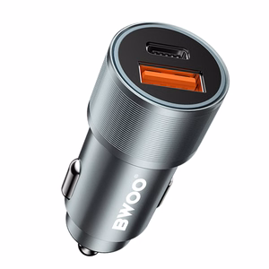 Car charger  Bwoo (CC73) (1xUSB; 1xUSB-C; 38W) black