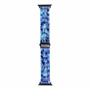 FORCELL F-DESIGN FA04 marmorikuvioinen hartsiranneke APPLE-kelloon 38 / 40 / 41 mm sininen