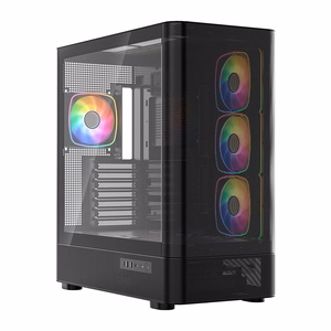 MODECOM Volcano AQ300 ARGB -miditornikotelo, musta