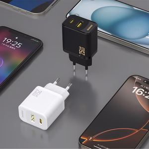 Dudao A26TCEU PD QC 25W GaN USB-A USB-C Wall Charger with USB-C Cable - Black