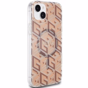 Guess IML GCube MagSafe Suojakuori iPhone 15:lle - ruskea