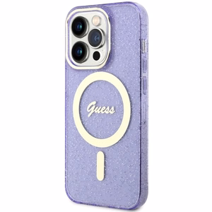 Guess GUHMP14LHCMCGU iPhone 14 Pro 6.1" purple/purple hardcase Glitter Gold MagSafe